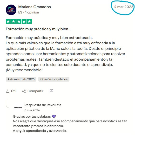 Opinión sobre Revolutia IA PRO Mariana Granados